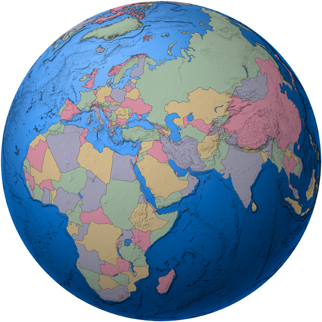 Africa Asia Europe Globe