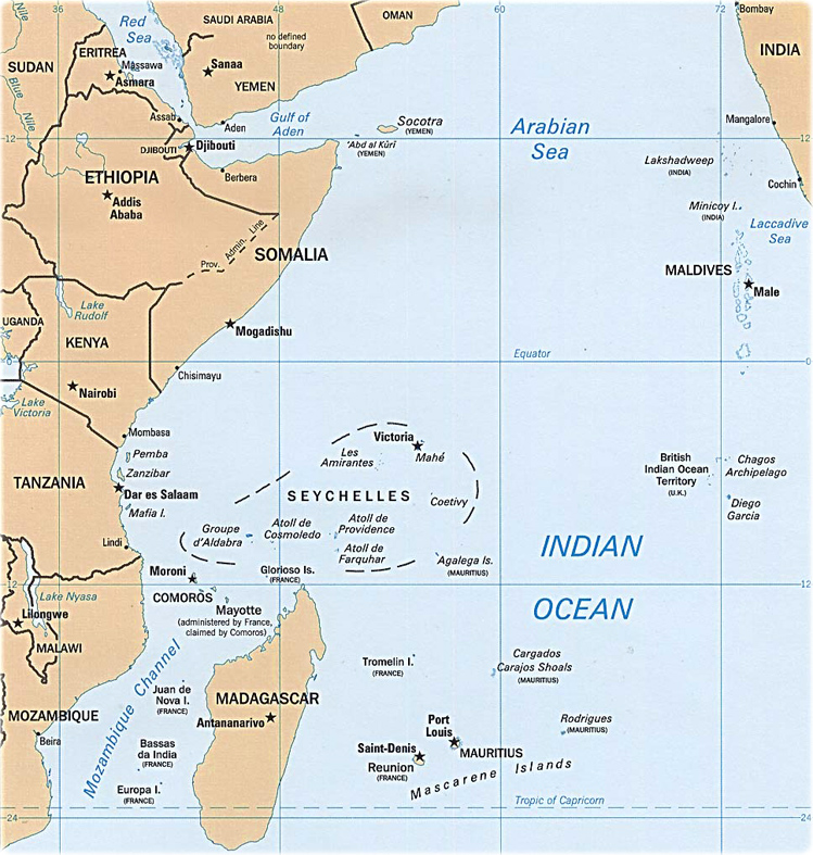 Map Indian Ocean