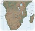 Physical map Africa
