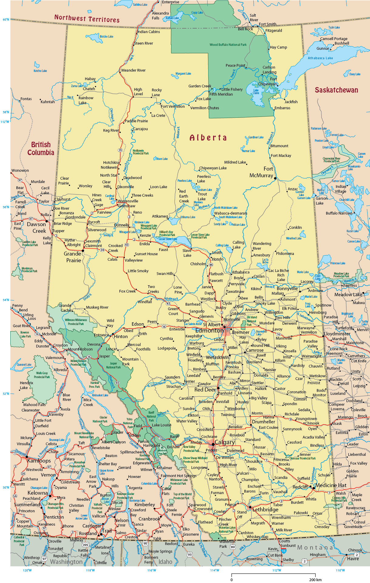 Alberta map