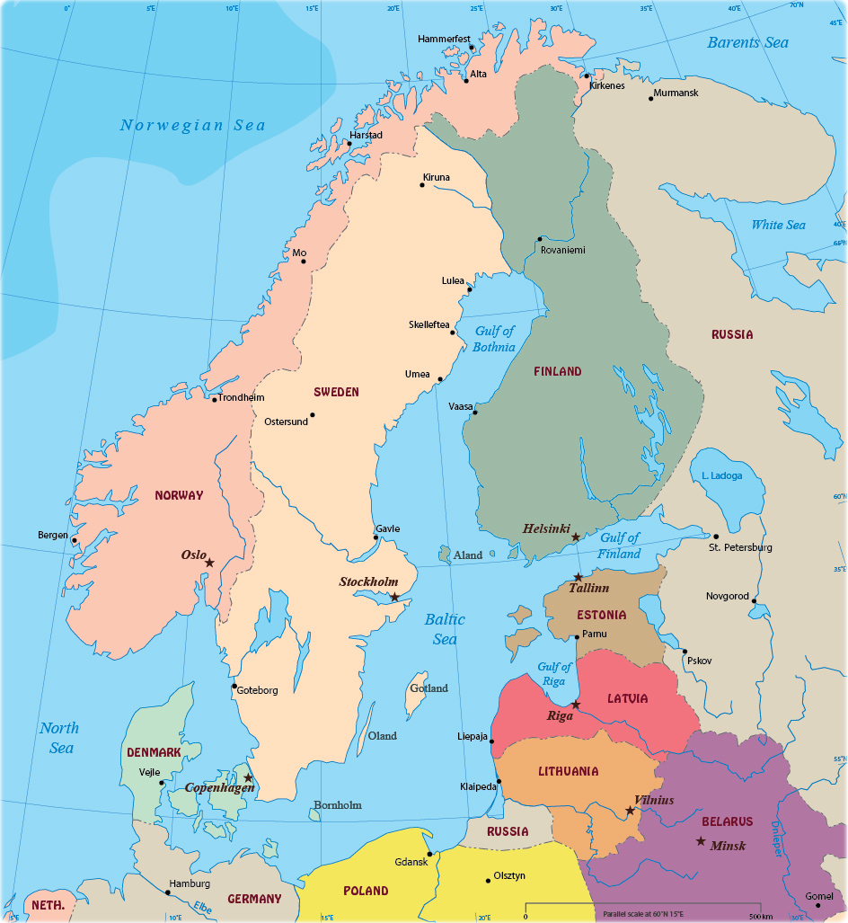 Baltic region map