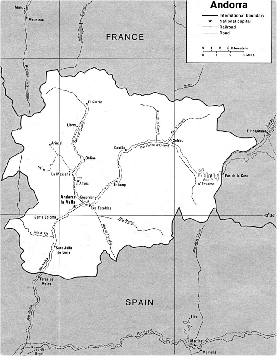 Map Andorra