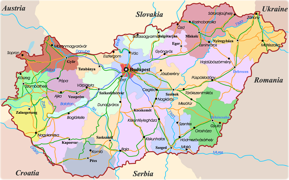Map Hungary