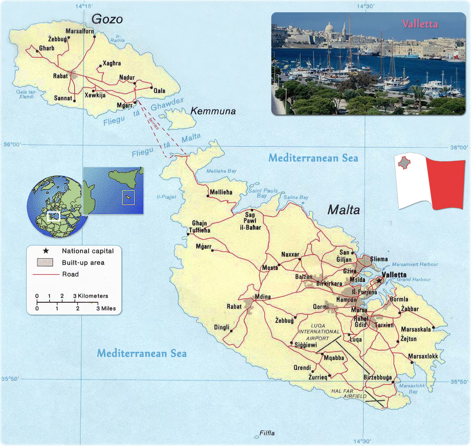Map Malta