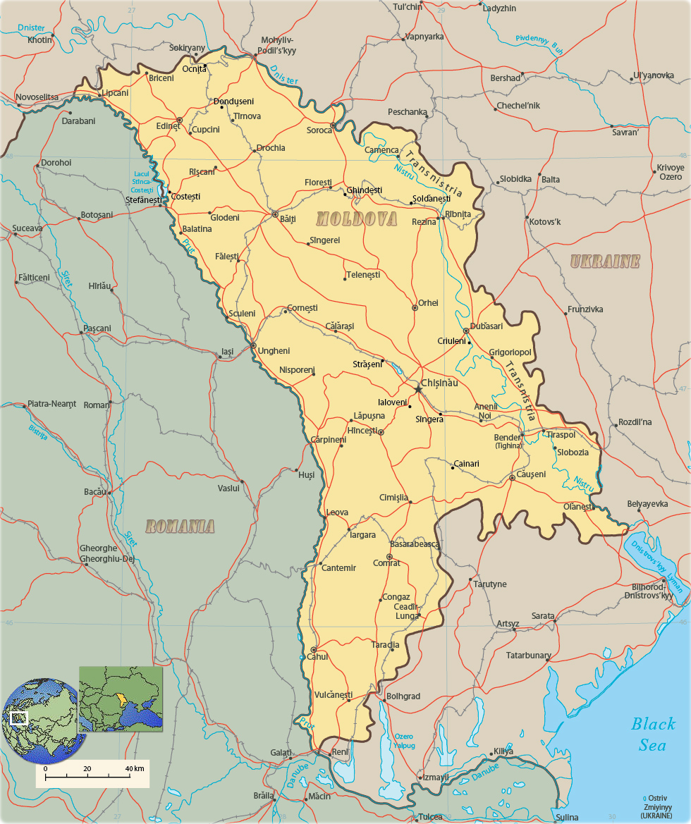 Moldova Map Europe