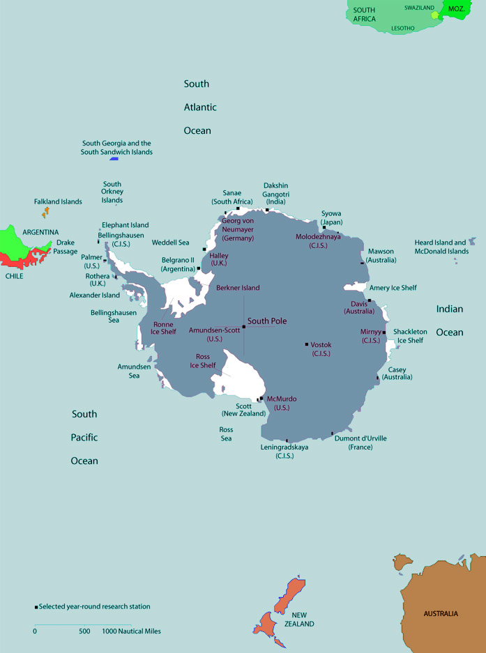 Map Antarctica