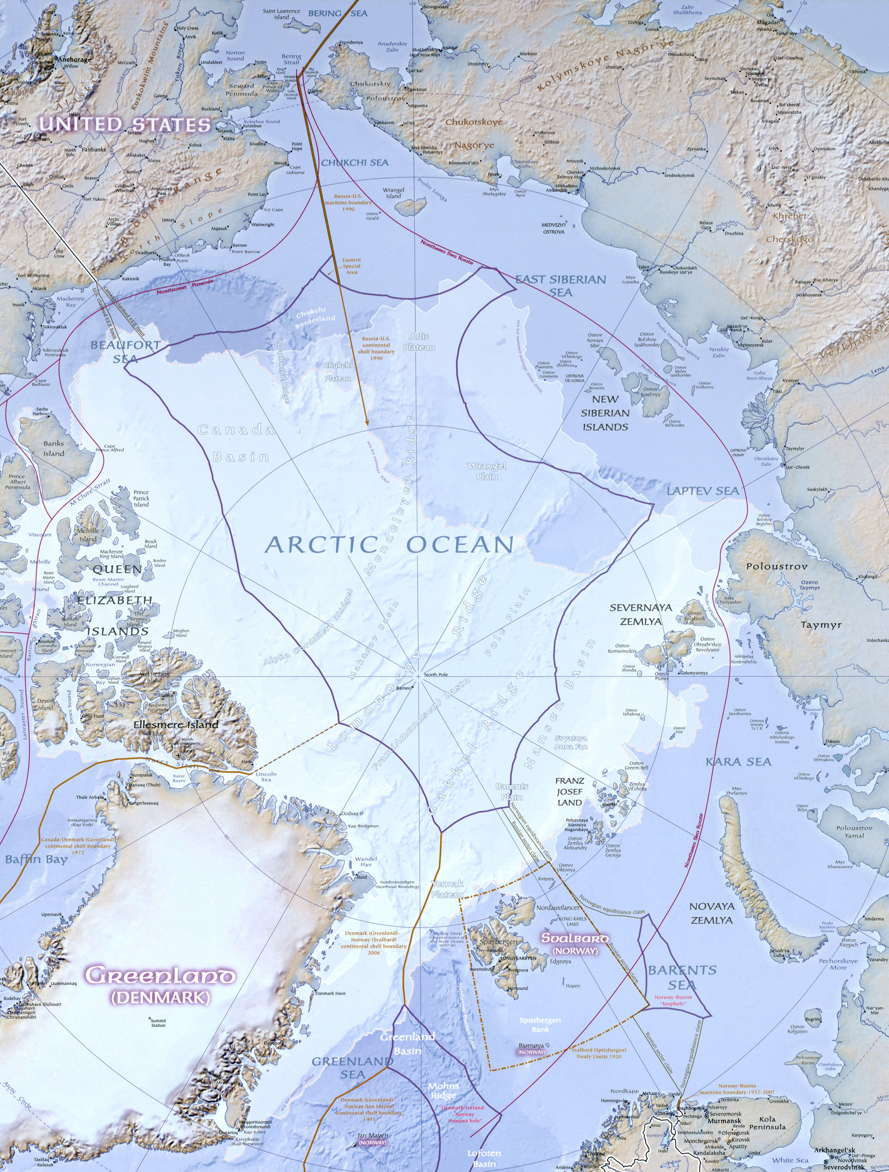 Arctic Region map