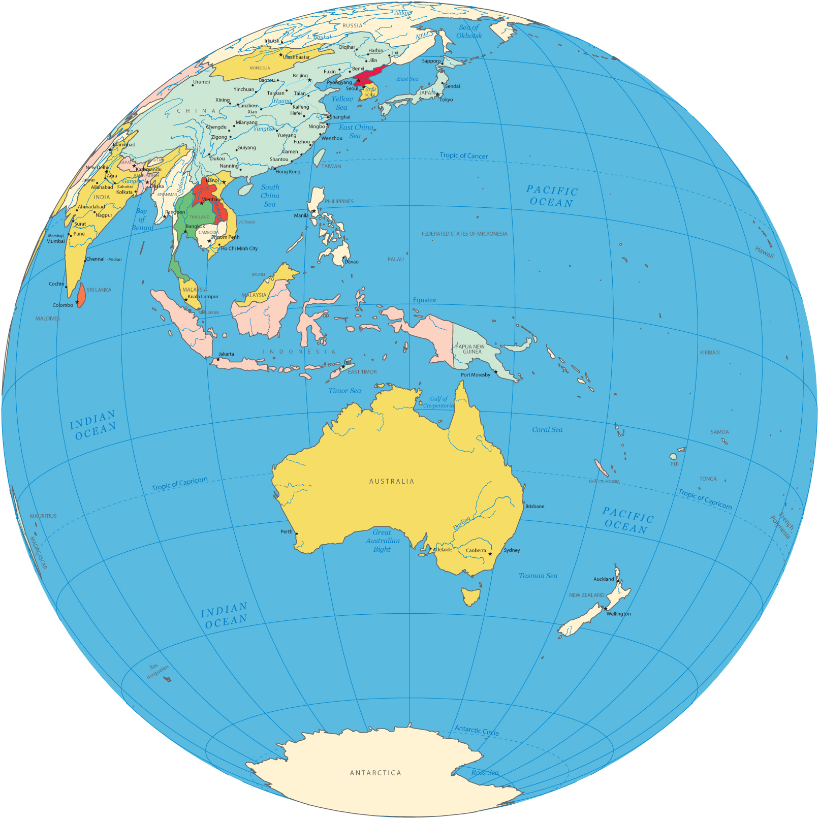 Australia globe