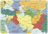 Map central Asia
