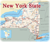 Map New York state